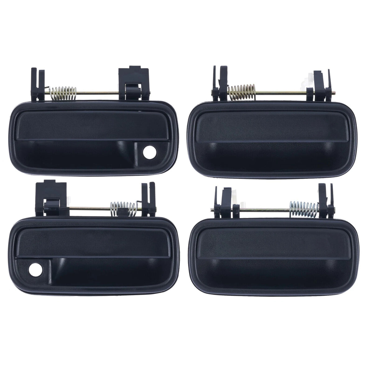 4x Front & Rear Left + Right Outer Door Handle Black for Toyota Hilux (1997–2005)