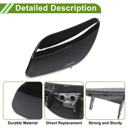 Left Washer Nozzle Cover Cap for Porsche Cayenne (2008 - 2010) Black