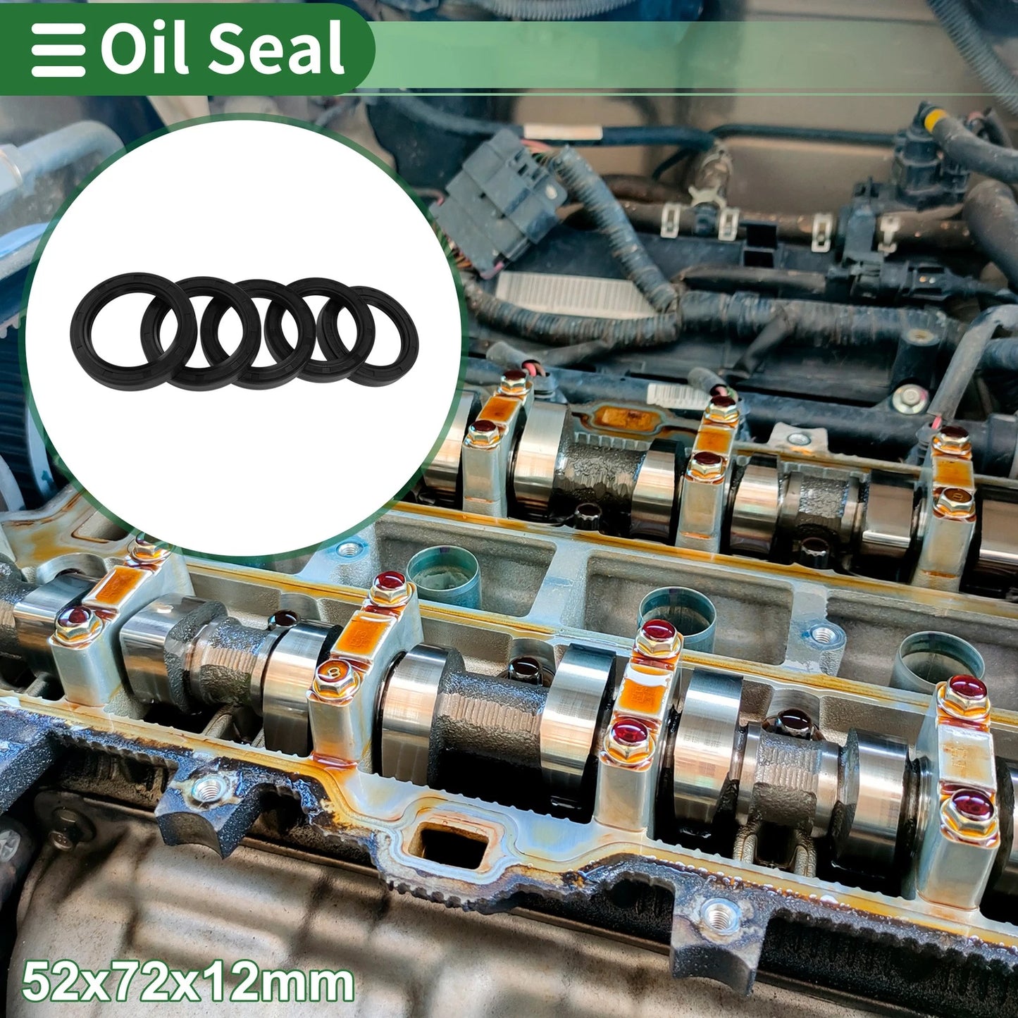 Oil Seal / 52x72x12mm / Rotary Shaft Seal NBR Rubber