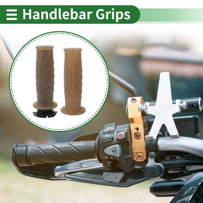 7/8" 22mm Hand Grips TPU Khaki for Motorcycle