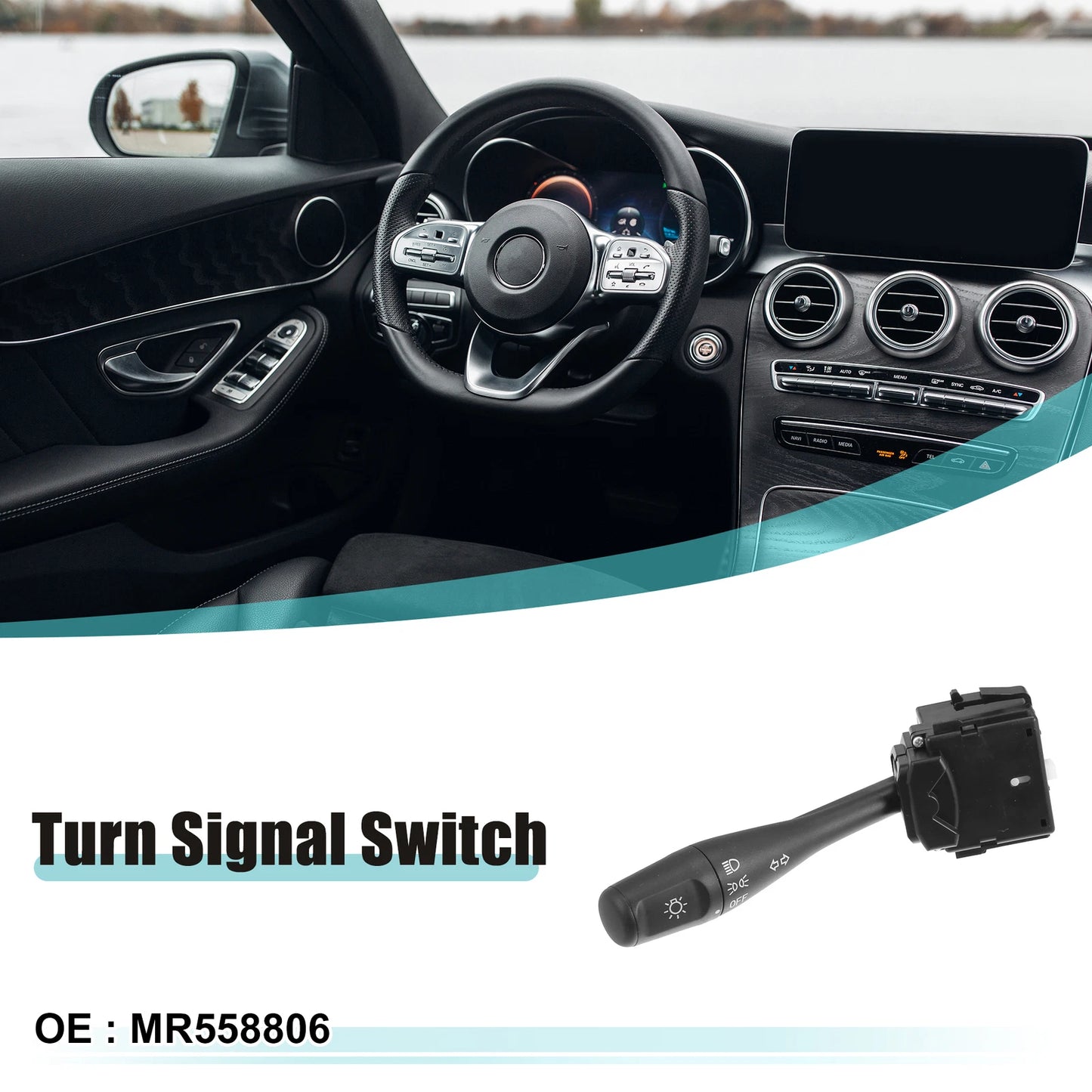 Turn Signal Switch for Chrysler Sebring and Dodge Stratus (Black) 1 Pc