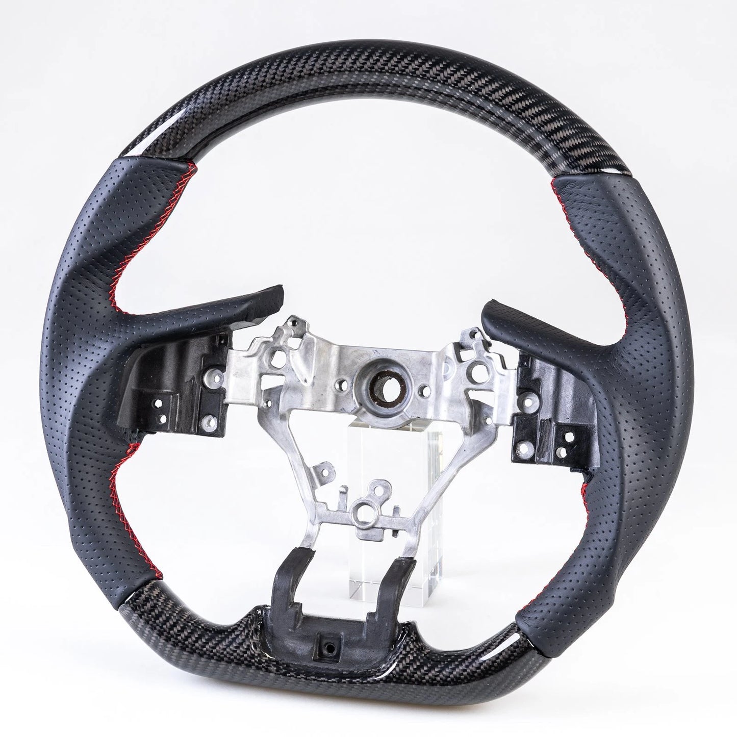 Carbon Flat Bottom Leather Steering Wheel for Subaru Legacy Forester (15-17)