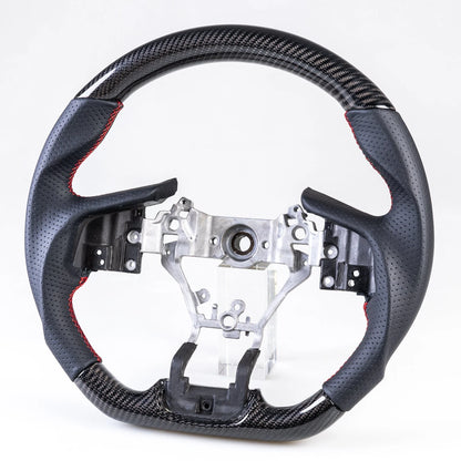 Carbon Flat Bottom Leather Steering Wheel for Subaru Legacy Forester (15-17)