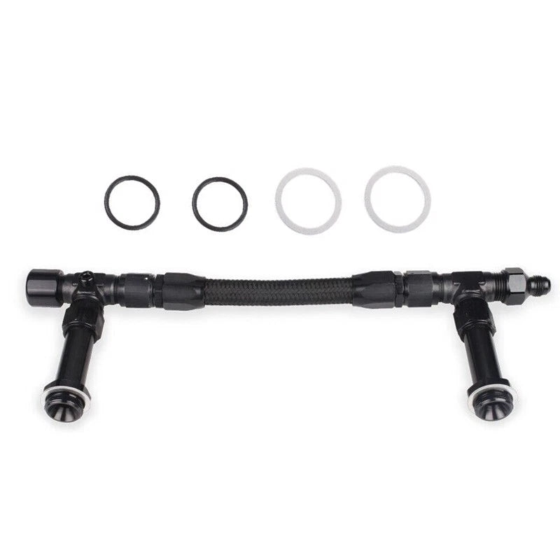 Braided Dual-Feed Carb Fuel Line for Holley 4150 Double Pumper Carburetor