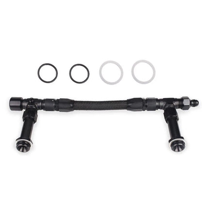 Braided Dual-Feed Carb Fuel Line for Holley 4150 Double Pumper Carburetor