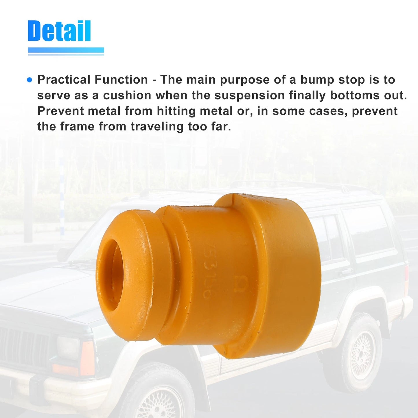2 x 2.6 Inch Front Suspension Bump Stops for BMW (2010-2016) Rubber Orange