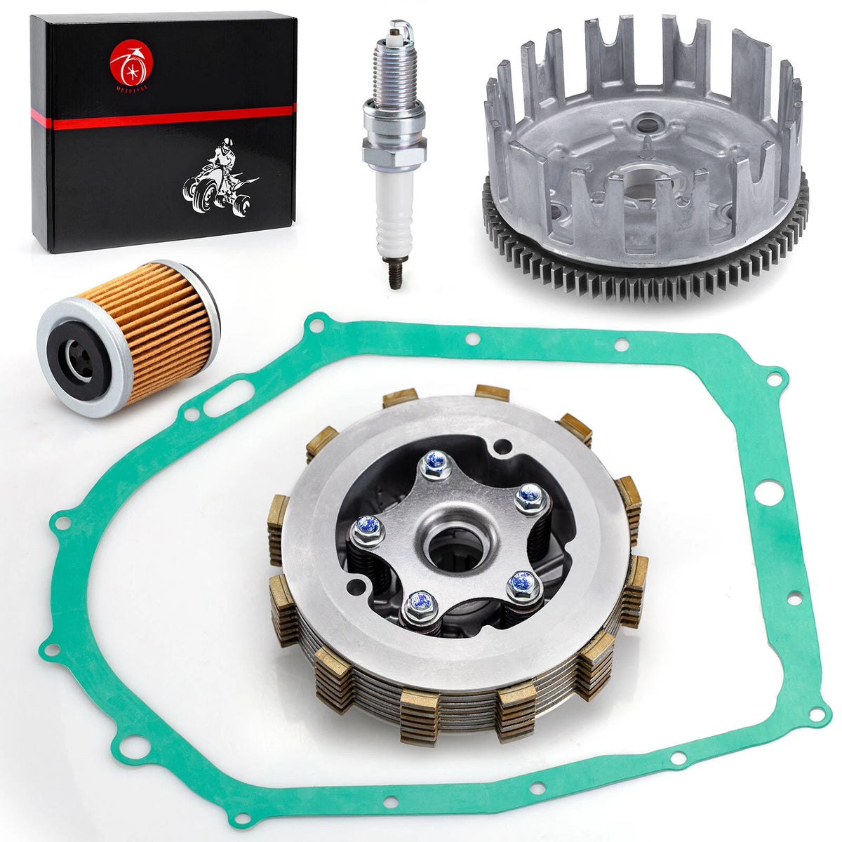 Clutch Assembly kit & Clutch Basket for Yamaha YFM350 Warrior (1987–2004)