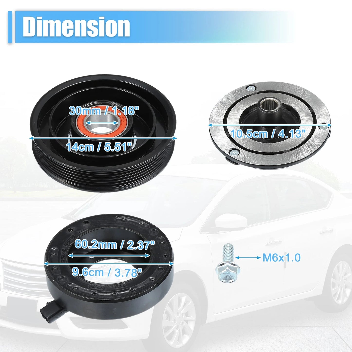 AC Compressor Clutch Set for Honda Accord 3.0L (2003-2007)