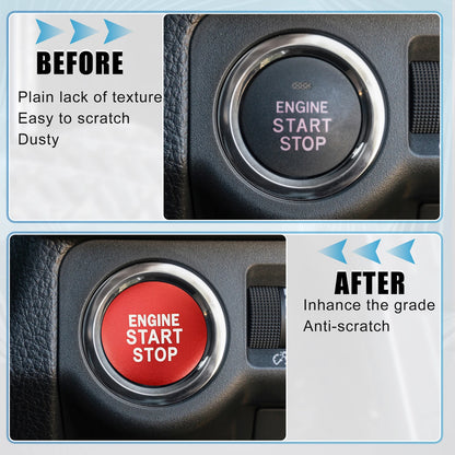 Engine Start Stop Button Cover for Toyota Camry (2018-2023) - Aluminum Red