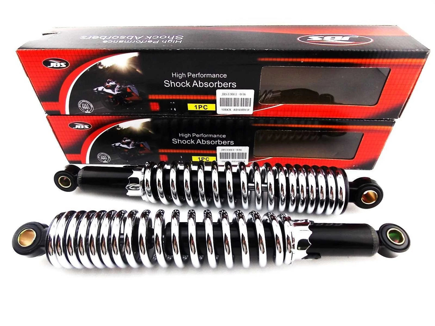 13" JBS Black/Chrome Rear Shock Absorbers for Harley Davidson XL883 Sportster