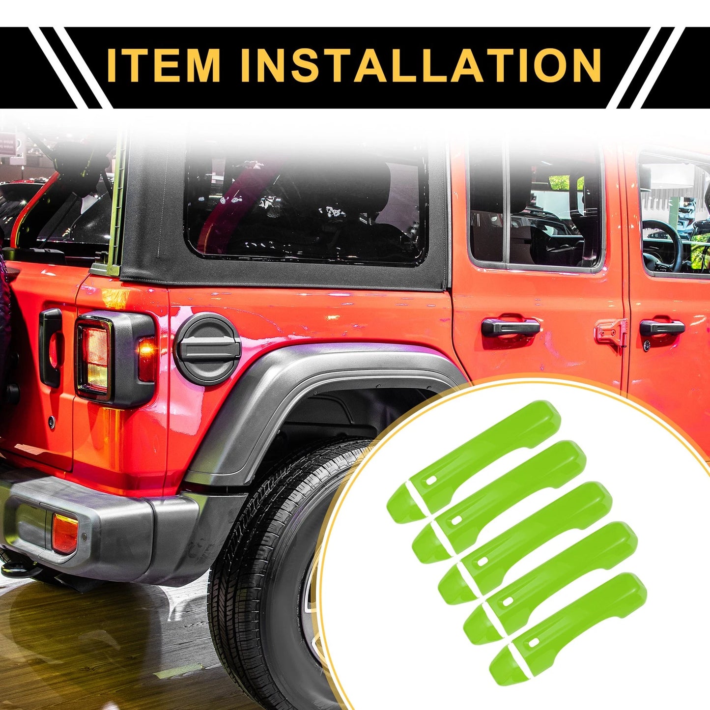 Door Tailgate Handle Cover  for Jeep Wrangler JL JLU (2018-2022)