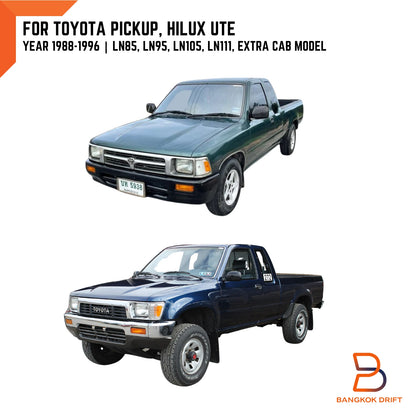Silver Weather Shield Window Visor Rain Guard for Toyota Hilux Ute (88-96)