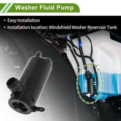 Windshield Washer Pump with Grommet for Jeep