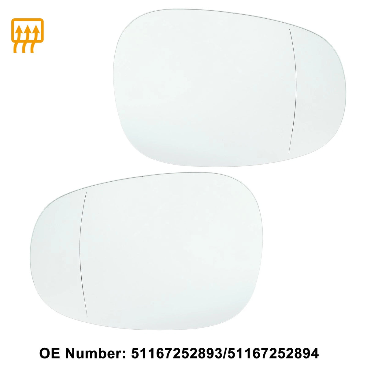 Pair Left Right Mirror Glass Replacement for BMW 335i 135i 328i M3 128i