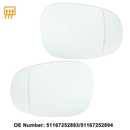 Pair Left Right Mirror Glass Replacement for BMW 335i 135i 328i M3 128i
