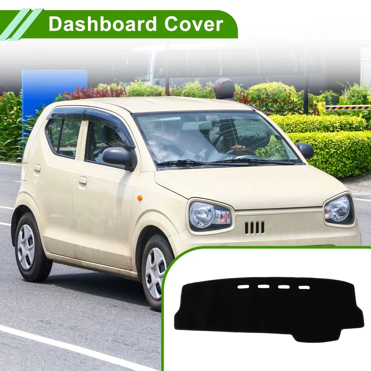 Dashboard Cover Black Polyester for Suzuki Alto (2019-2022) 1 Pc