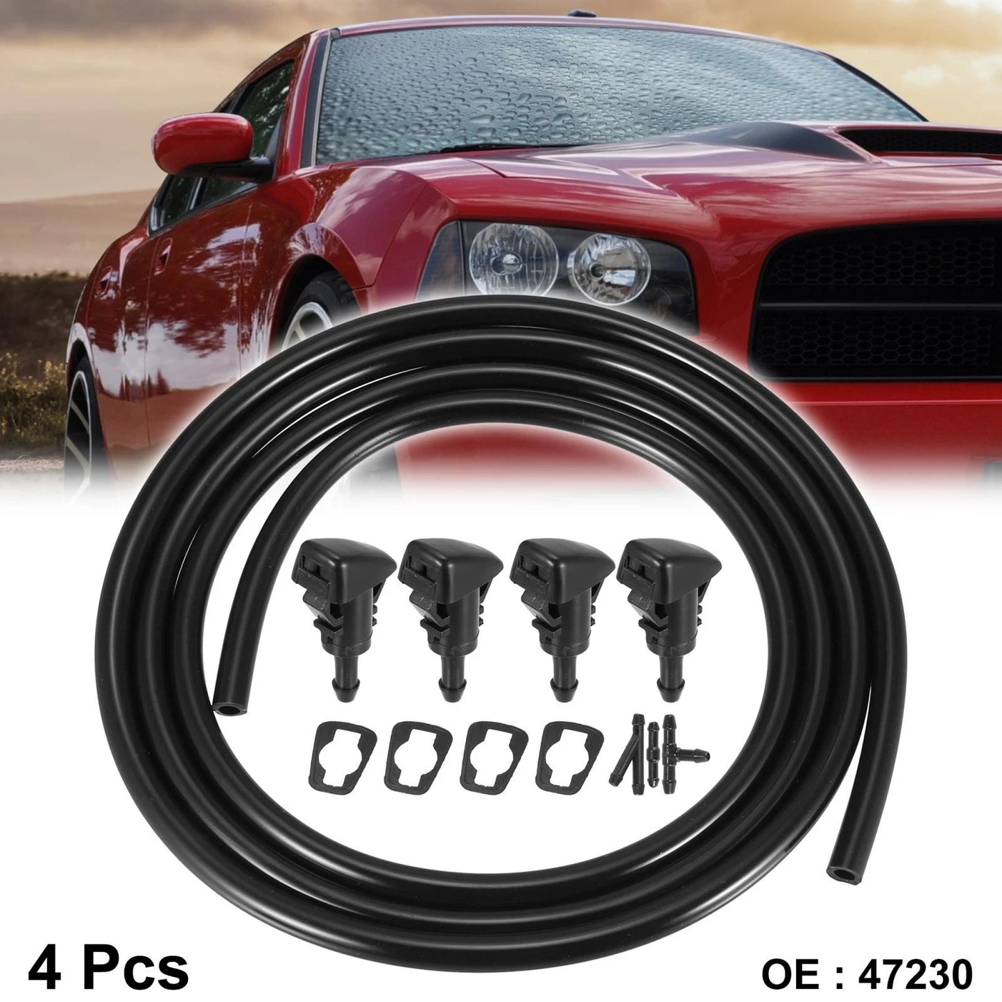 4 x Windshield Wiper Washer Nozzle Jets for Subaru Impreza (2008-2012)