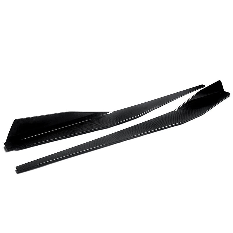 2023 Corvette C8 Side Skirts 5VM Style Extensions Rocker Panels Carbon ABS