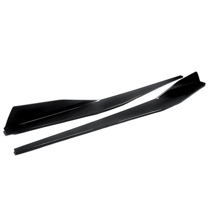 2023 Corvette C8 Side Skirts 5VM Style Extensions Rocker Panels Carbon ABS