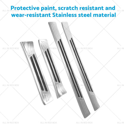4 x Steel Door Sill Protector Trim Scuff Plate for Subaru Crosstrek (2023)