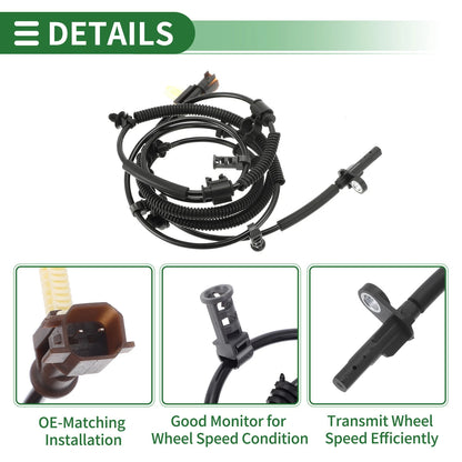 ABS Wheel Speed Sensor for Ford F-150 V6 3.5L/6.2L Right Rear (2009-2014)