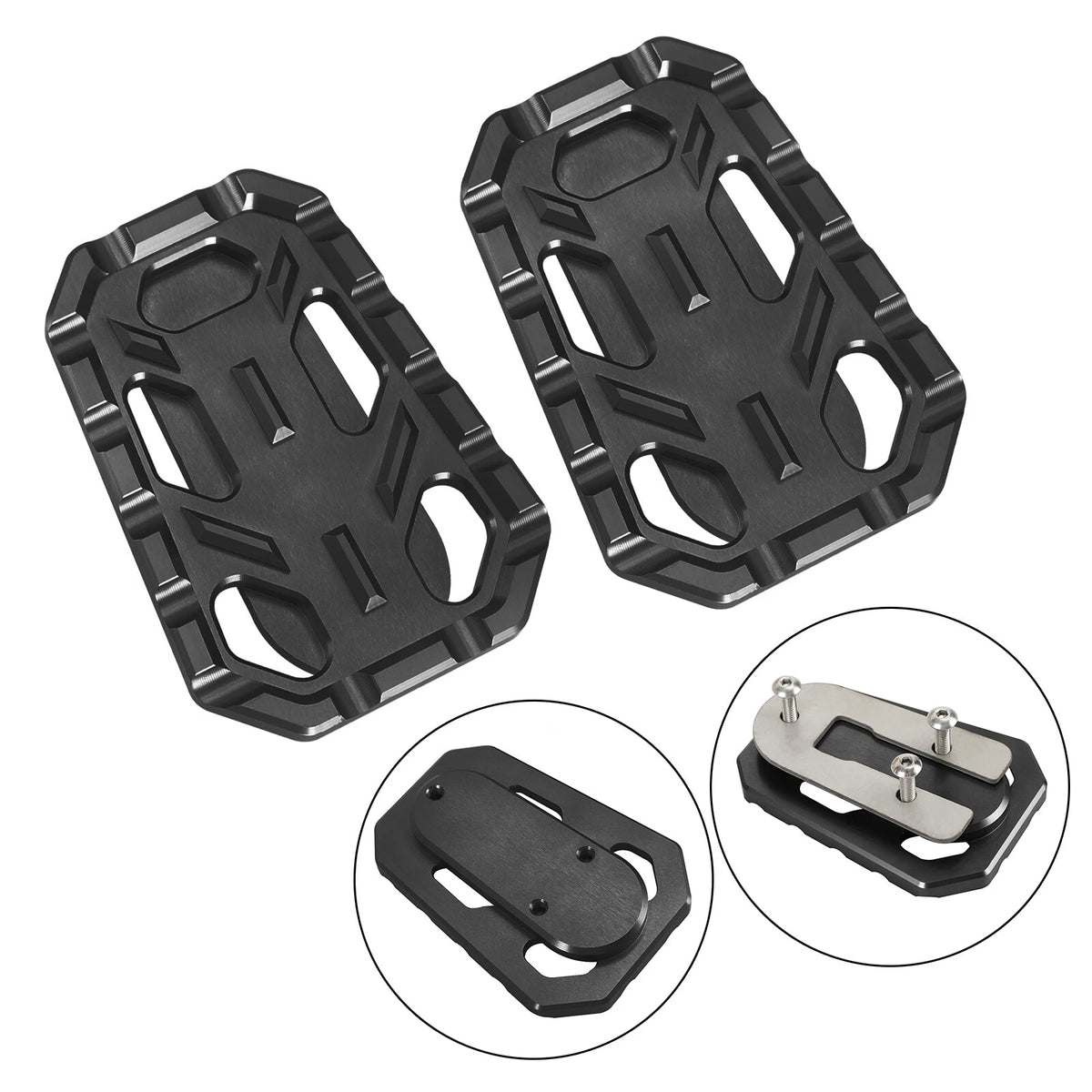 Enlarged Foot Pegs 2 x Black for Triumph Scrambler Tiger (2016-2023)