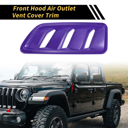 Front Hood Air Outlet Vent Cover Trim for Jeep JL JLU (2018-2024) Purple