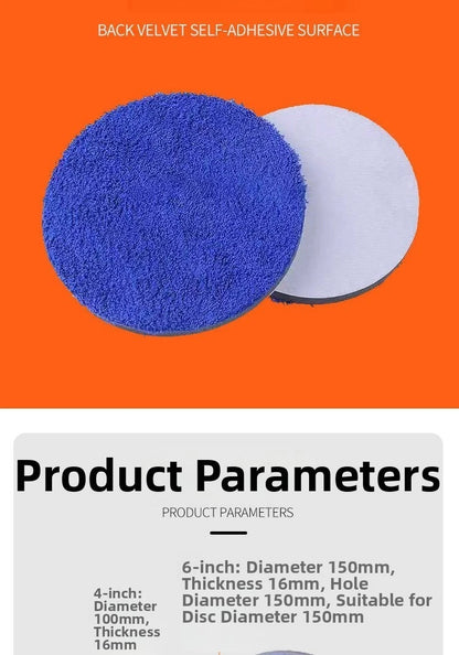 Wax Collector Pad Microfiber Sponge for DA/RO Polisher Car Use