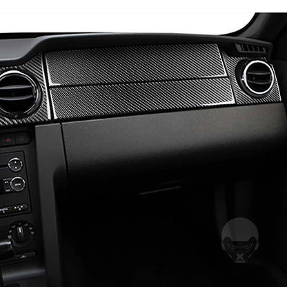 Soft Carbon Fiber Interior Trim Set Dashboard Cover For Ford Mustang 2005-2009