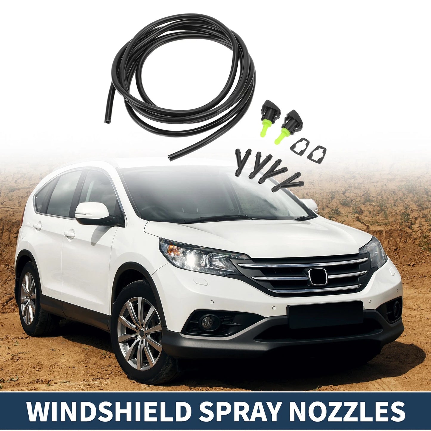 1x Front Windshield Washer Nozzles for Chrysler Town & Country