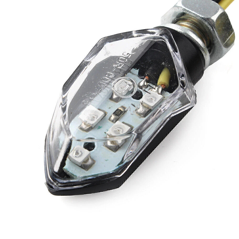 Smoke LED Amber Turn Signal Light for Universal Motorcycle 8mm (2020-2023)