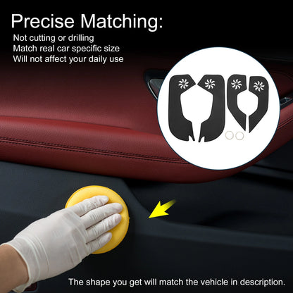 Car Door Anti Kick Pad Sticker Protector for Ford Focus (2012-2015) Black