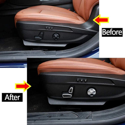 6 x ABS Seat Button Trim for Alfa Romeo Giulia/Stelvio (2017–2021)