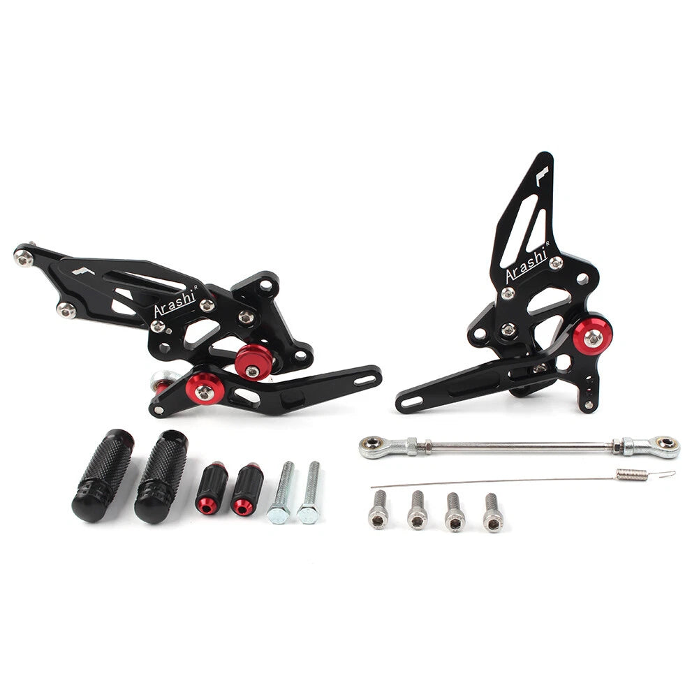 Aluminum Rear Footpegs for Kawasaki Ninja 250R 2008-2012 (2 x Black)