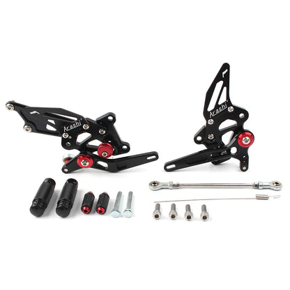Aluminum Rear Footpegs for Kawasaki Ninja 250R 2008-2012 (2 x Black)