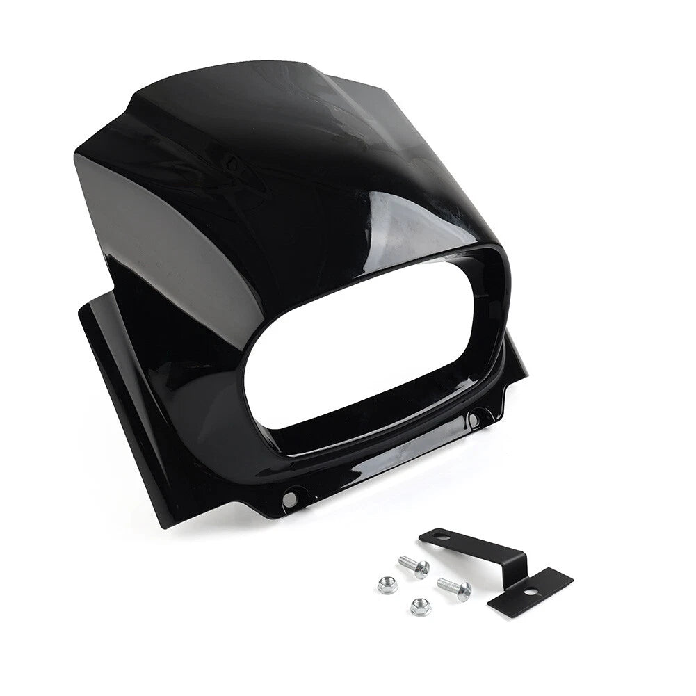 Glossy Black Headlight Fairing for Harley M8 Softail Fat Bob (2018-2022)