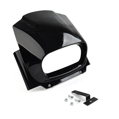 Glossy Black Headlight Fairing for Harley M8 Softail Fat Bob (2018-2022)