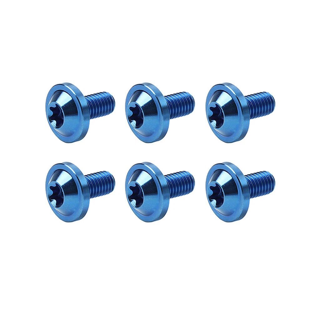 6pcs Blue M6x25mm Torx Head Screws for Bike Motor