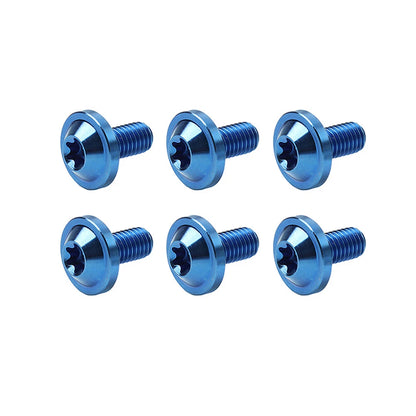 6pcs Blue M6x25mm Torx Head Screws for Bike Motor