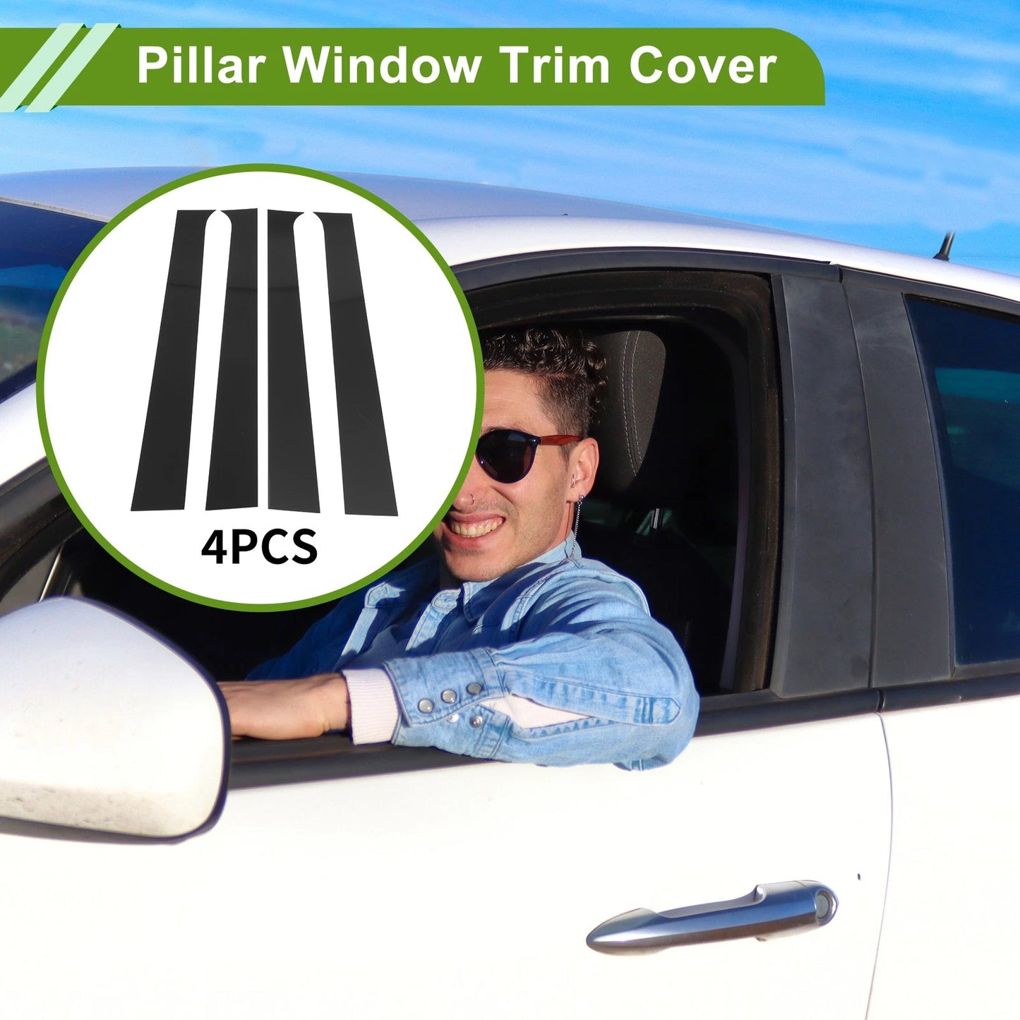 4 x Pillar Window Trim for Dodge Ram (2004 - 2008)