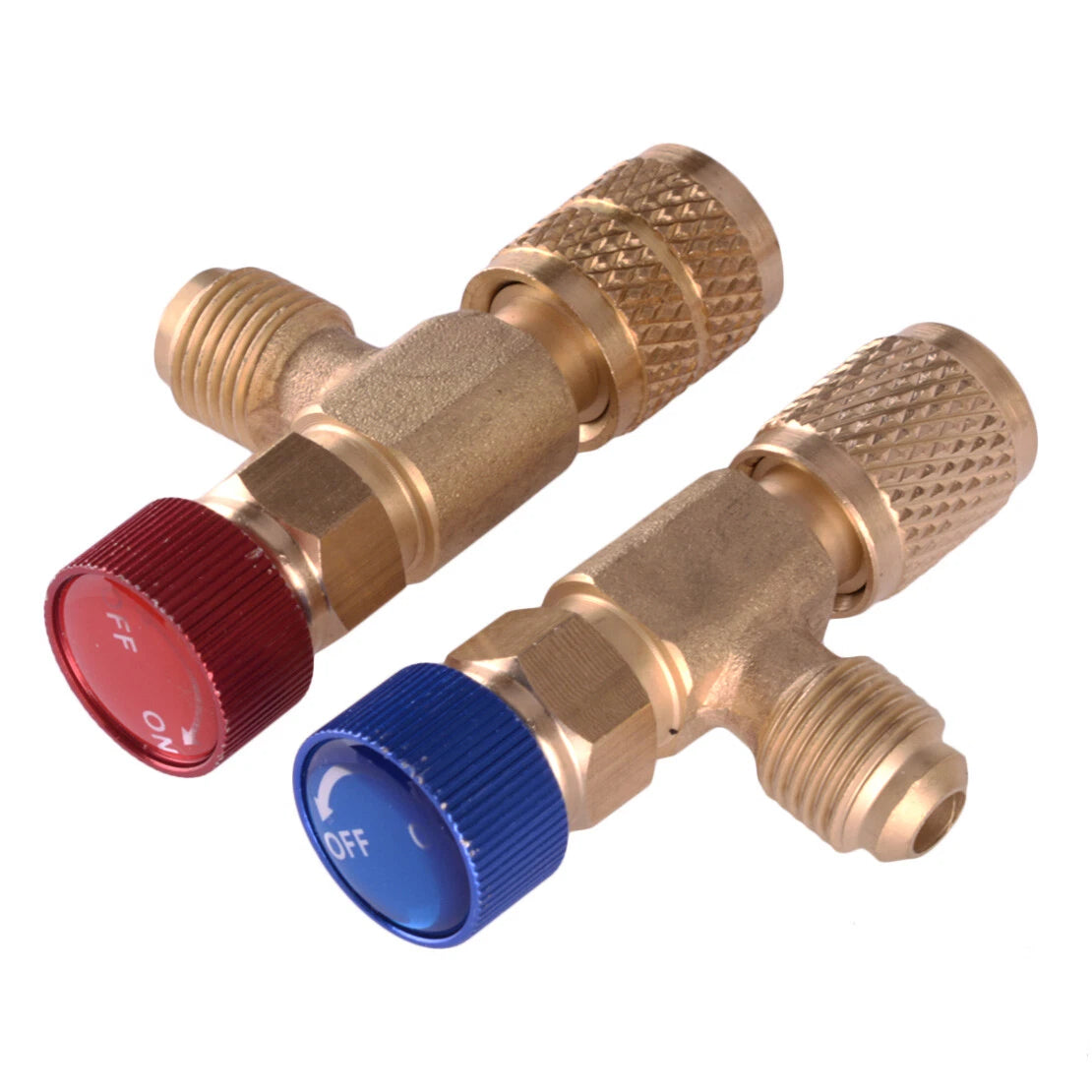 R22 R410 1/4" 5/16" Coolant Safety Valve for Air Conditioner Adapter