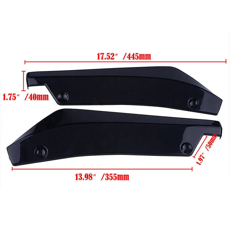 Glossy Black Rear Bumper Diffuser Splitter Canards for BMW E90 F30 F10 G30