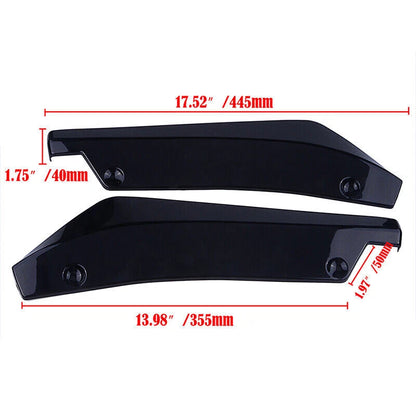 Glossy Black Rear Bumper Diffuser Splitter Canards for BMW E90 F30 F10 G30