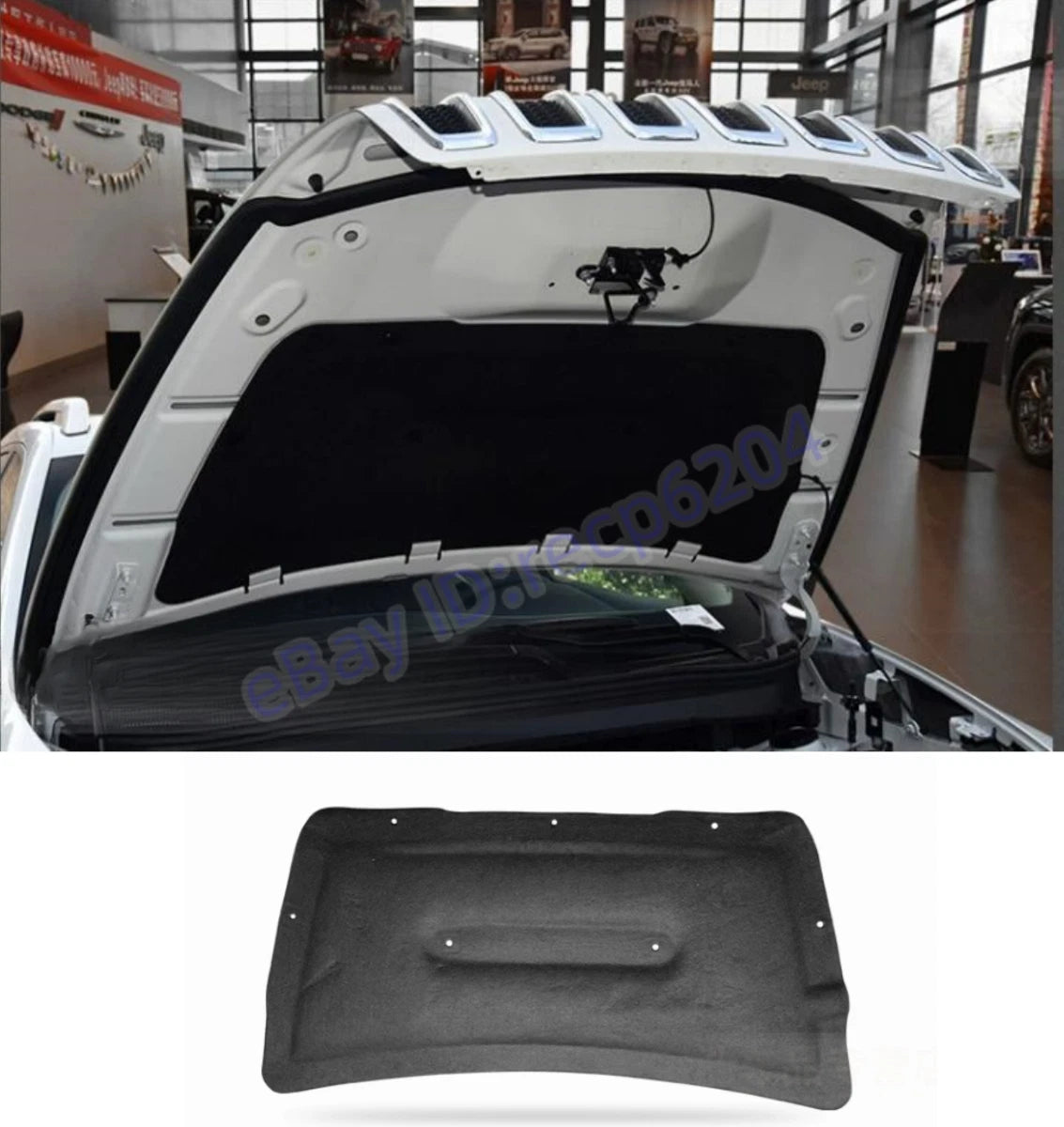Front Engine Cover Hood Insulation Pad Heat Shield for Jeep Cherokee (2014–2018)