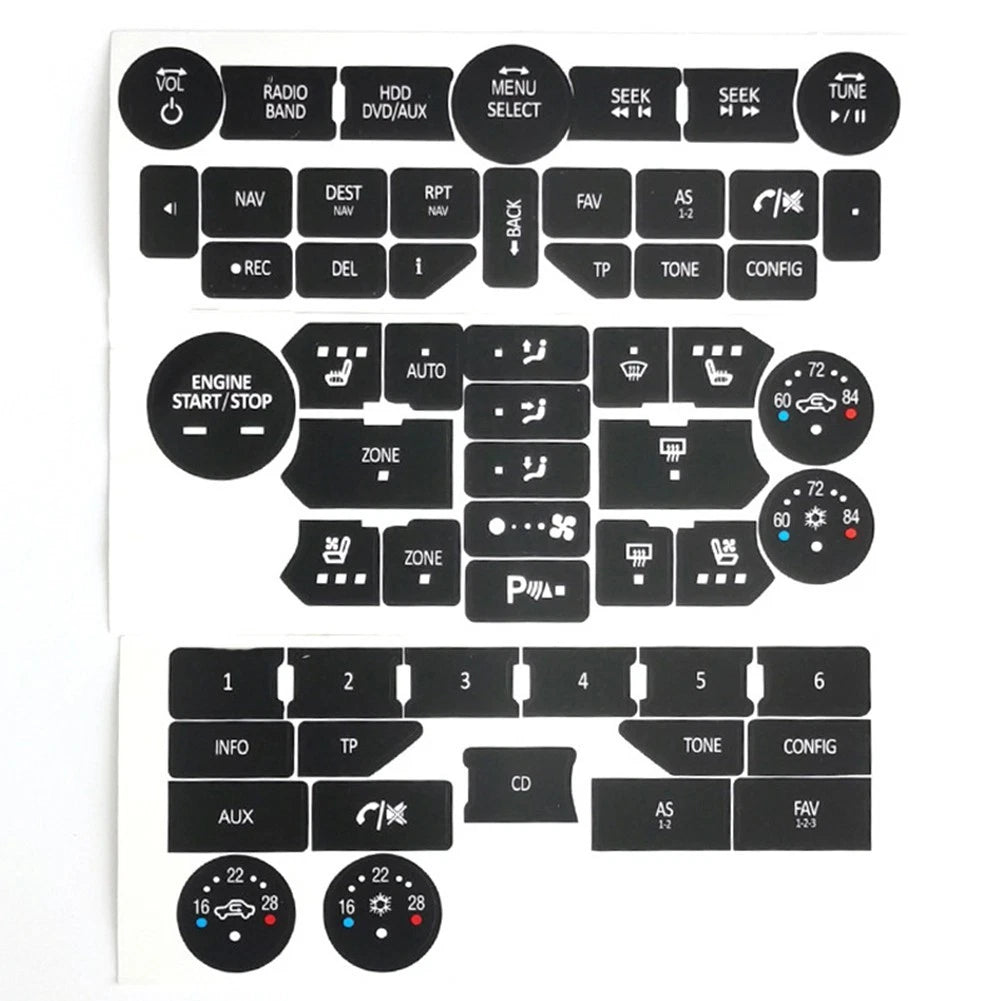 Stickers Repair Decal Button for Car Interior Accessories