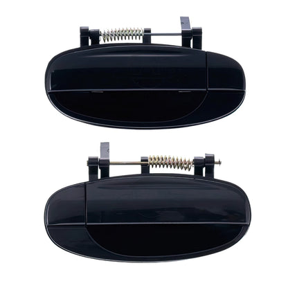 2 x Rear Outer Door Handles Black for Holden Barina TK (2005-2011)