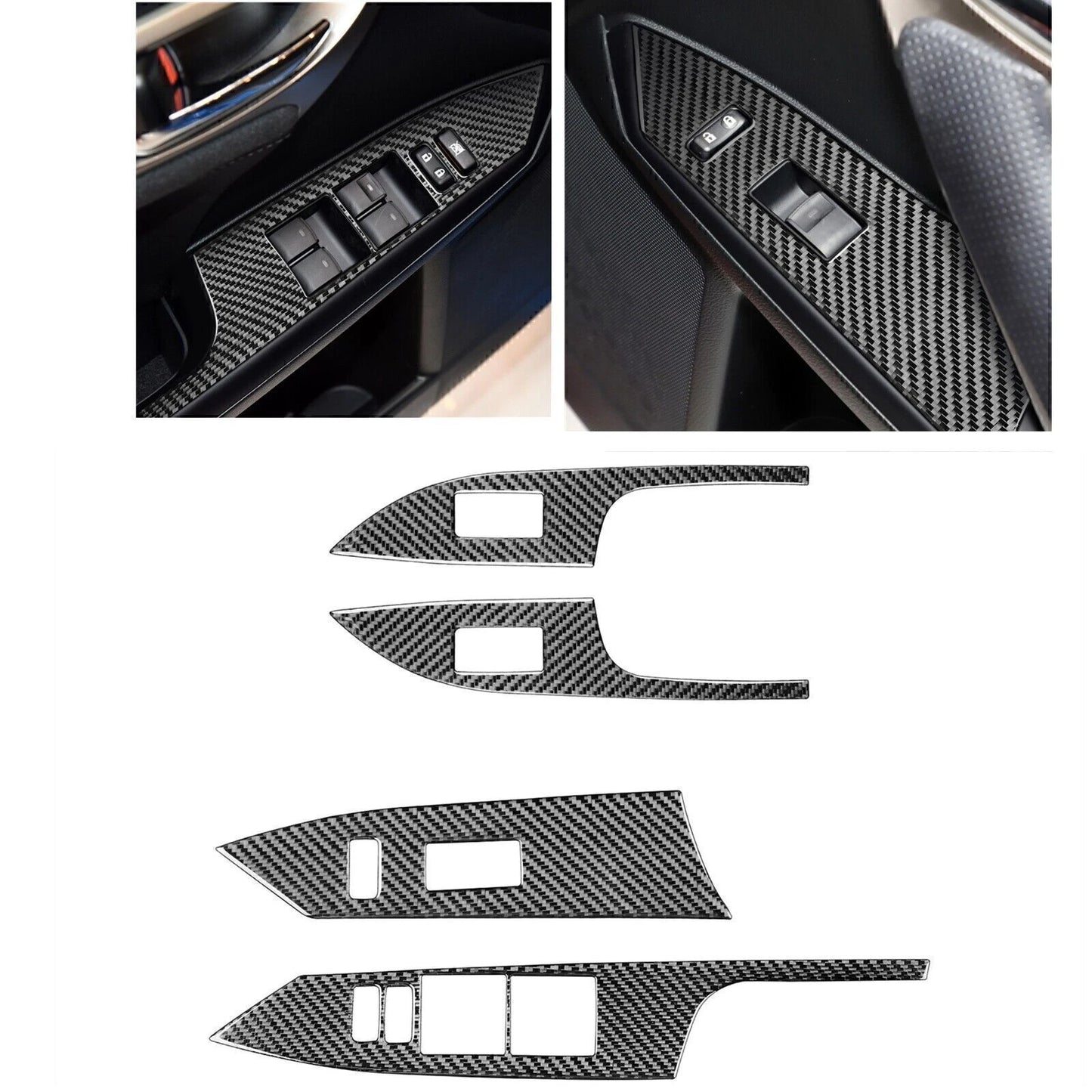Carbon Fiber Window Lift Panel Switch Cover for Lexus CT200h (2011-2017)