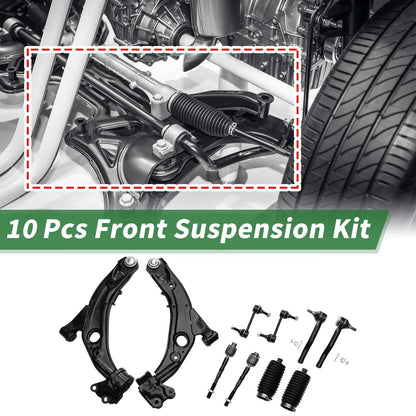 10 Pcs Front Lower Control Arms for Ford Edge (2007-2014)