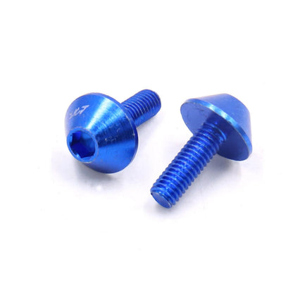 8pcs / M6 x 15 / Hex Socket Head Bolts Screws Blue Aluminum Alloy for Motorcycle
