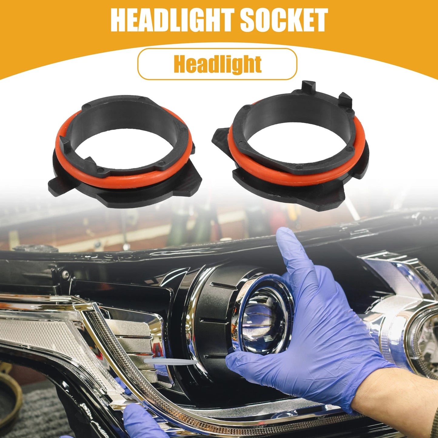 LED Headlight Retainer Holder Socket Headlight Socket for BMW 5 Series